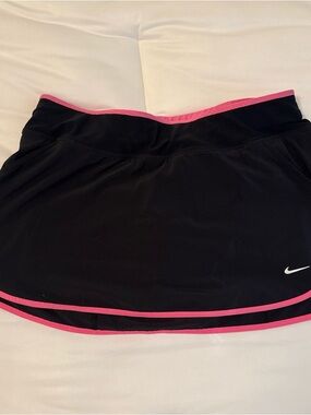 Nike Black Skirt with Pink Trim and Swoosh Detail